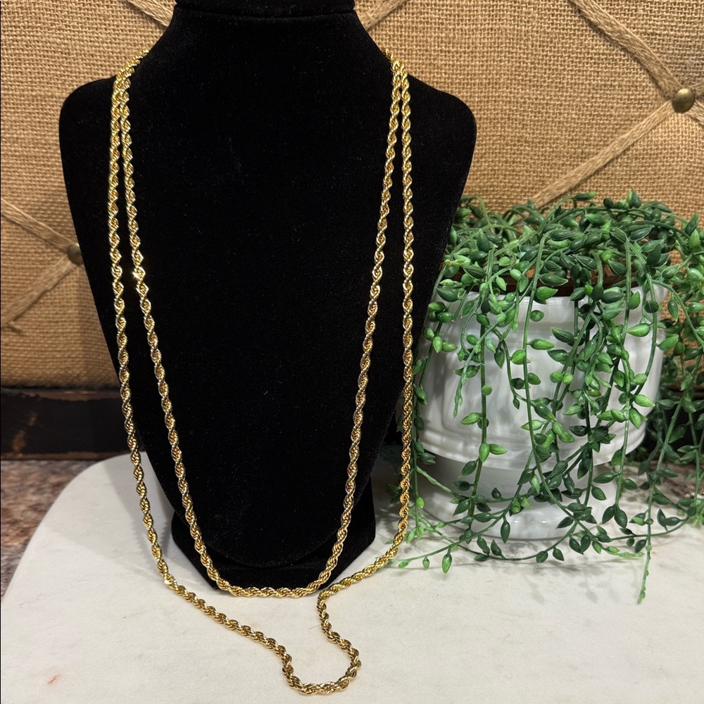 Goldtone Rope Chain Necklace